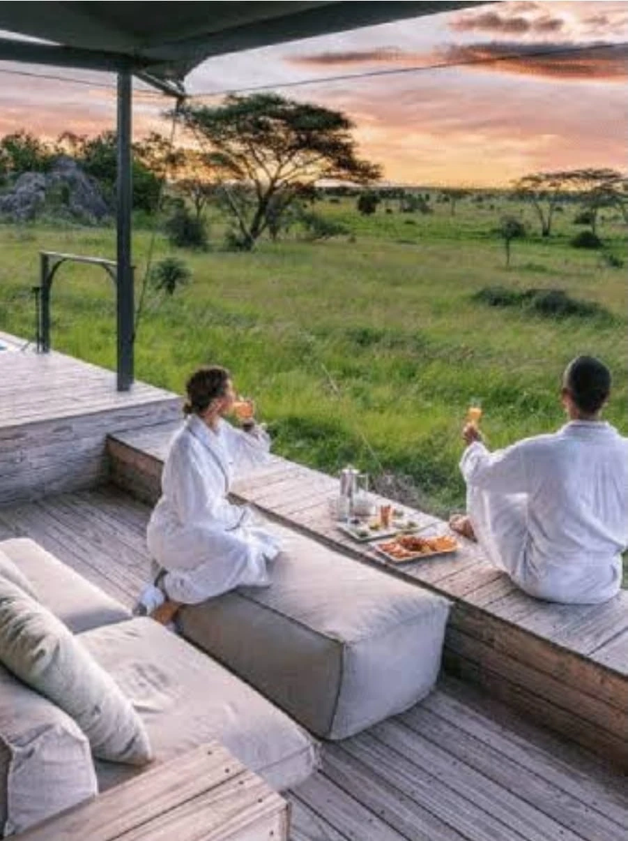 Premium lodge suite with panoramic savannah views