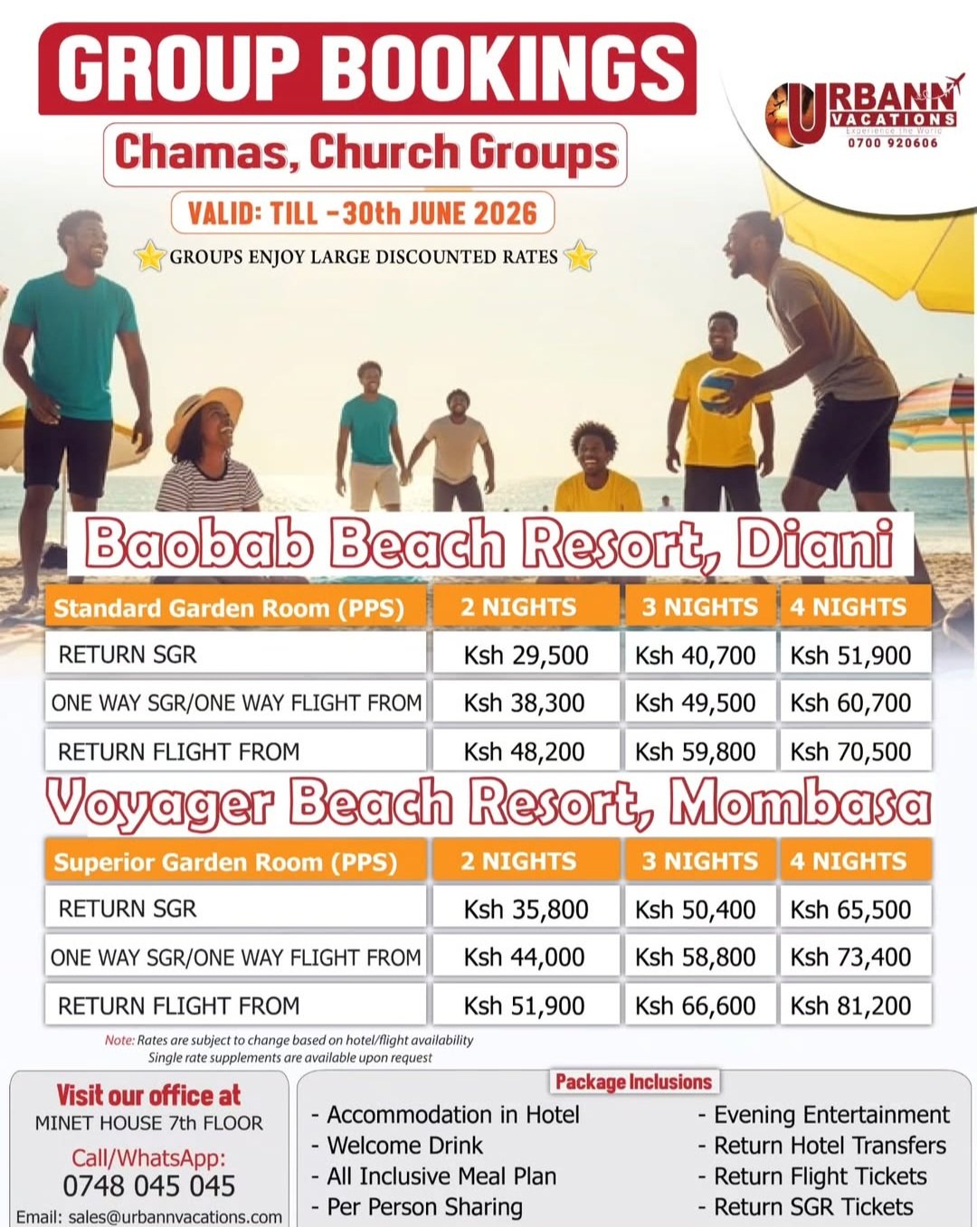 Beach holiday flyer