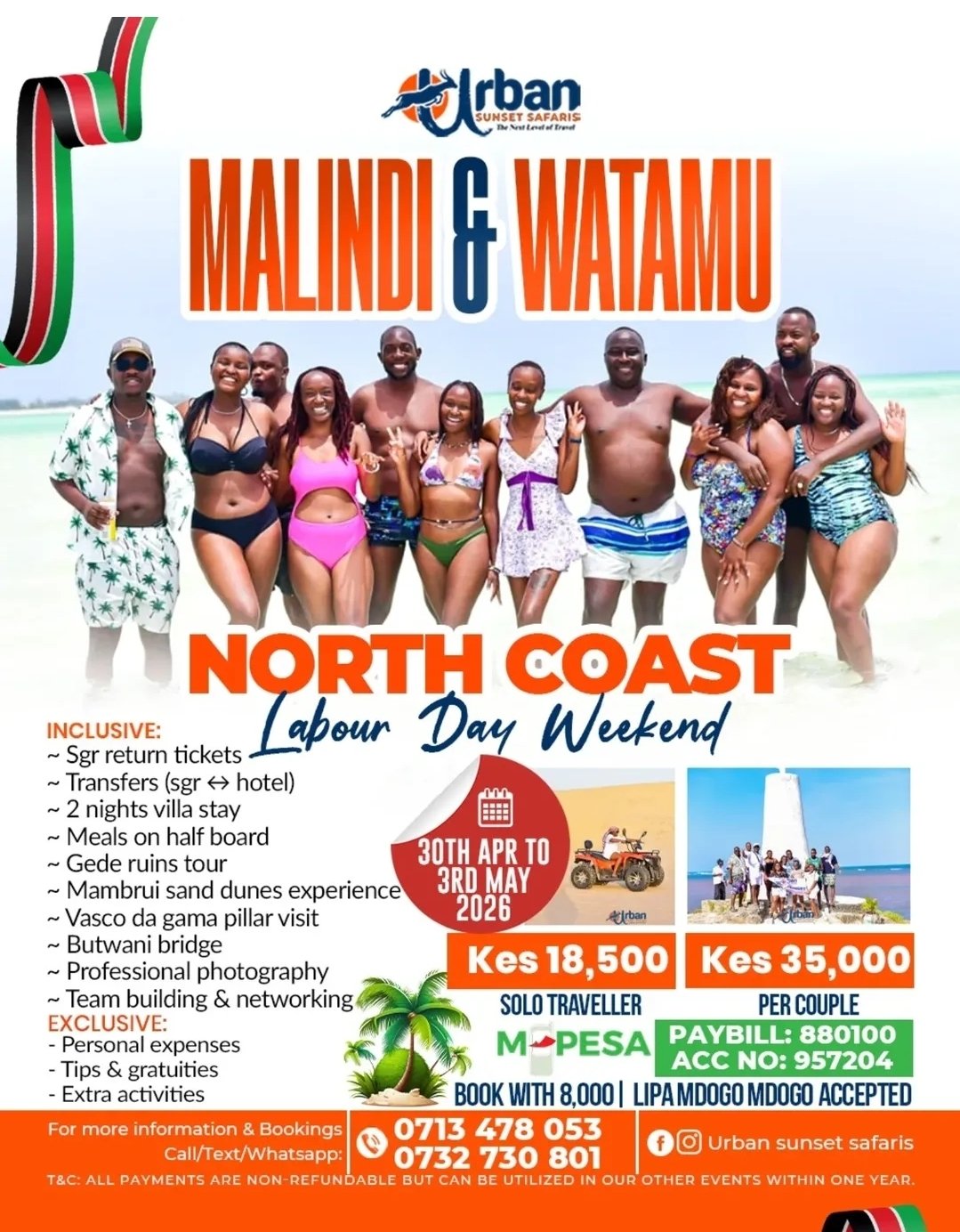 Beach holiday flyer