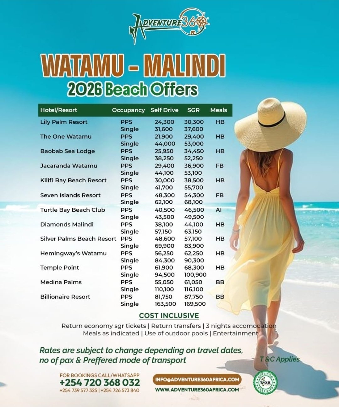Beach holiday flyer