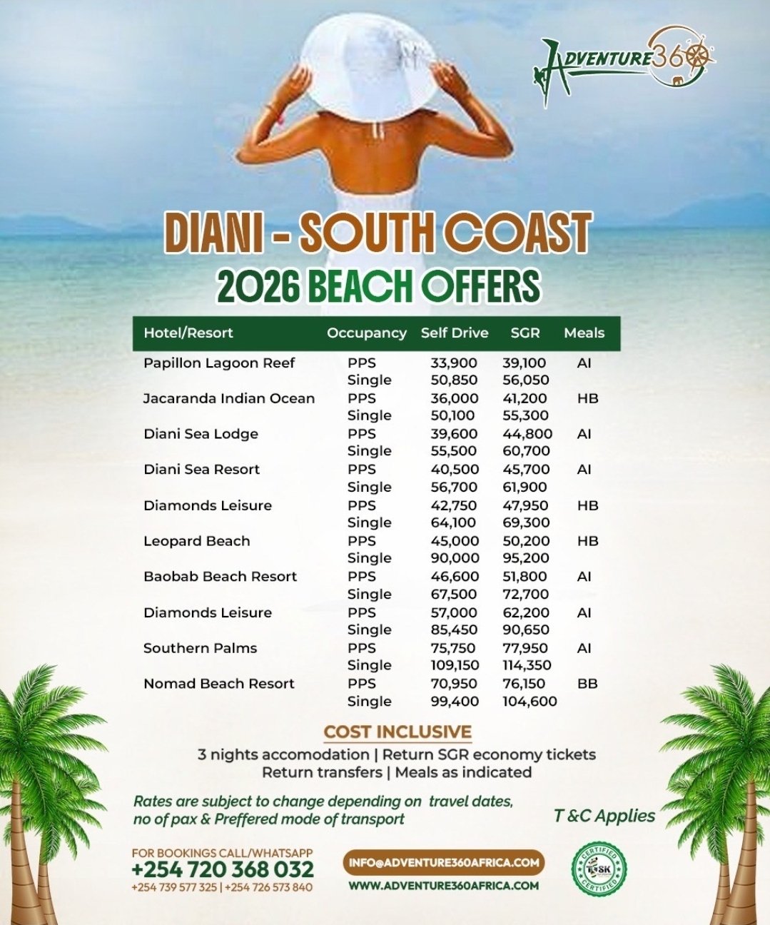 Beach holiday flyer