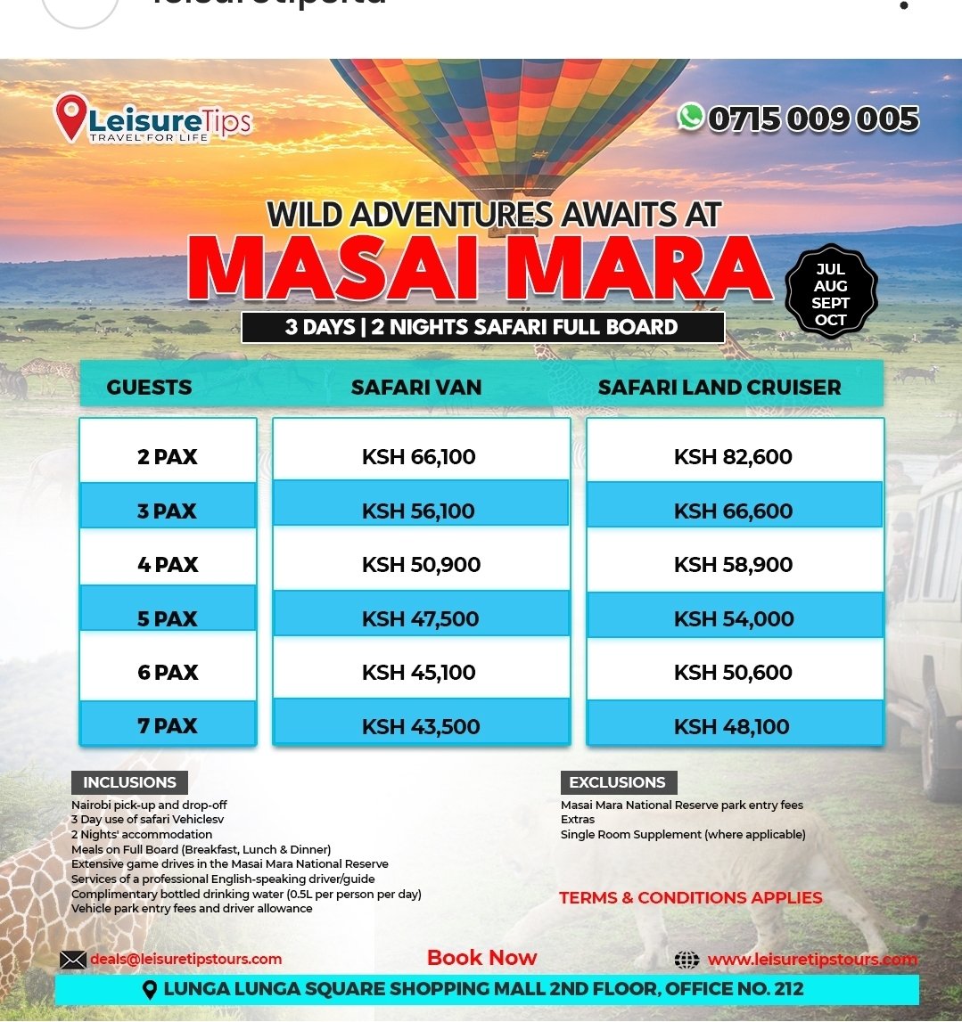 Maasai Mara flyer