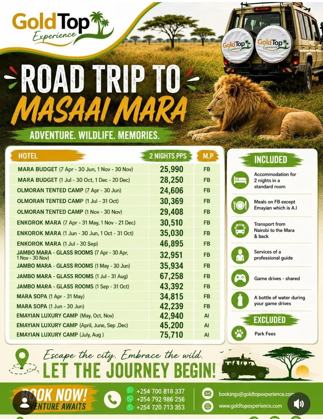 Maasai Mara flyer