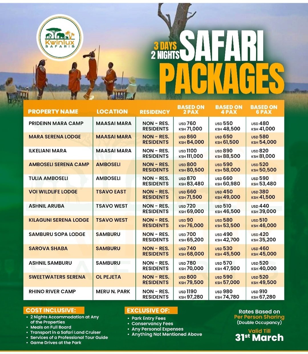Maasai Mara flyer