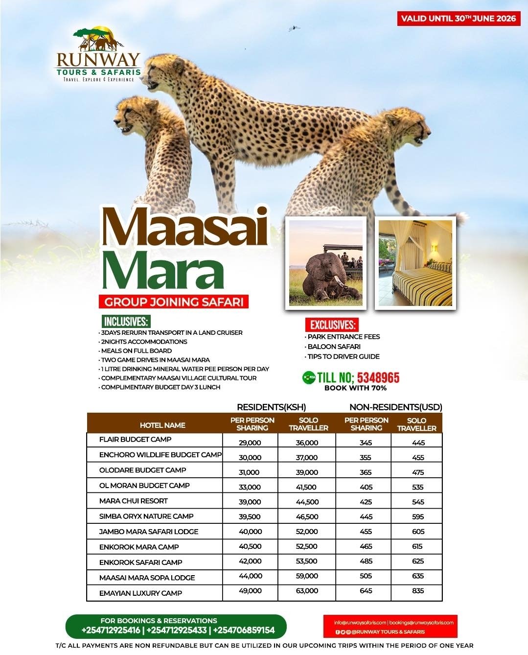 Masaai Mara flyer