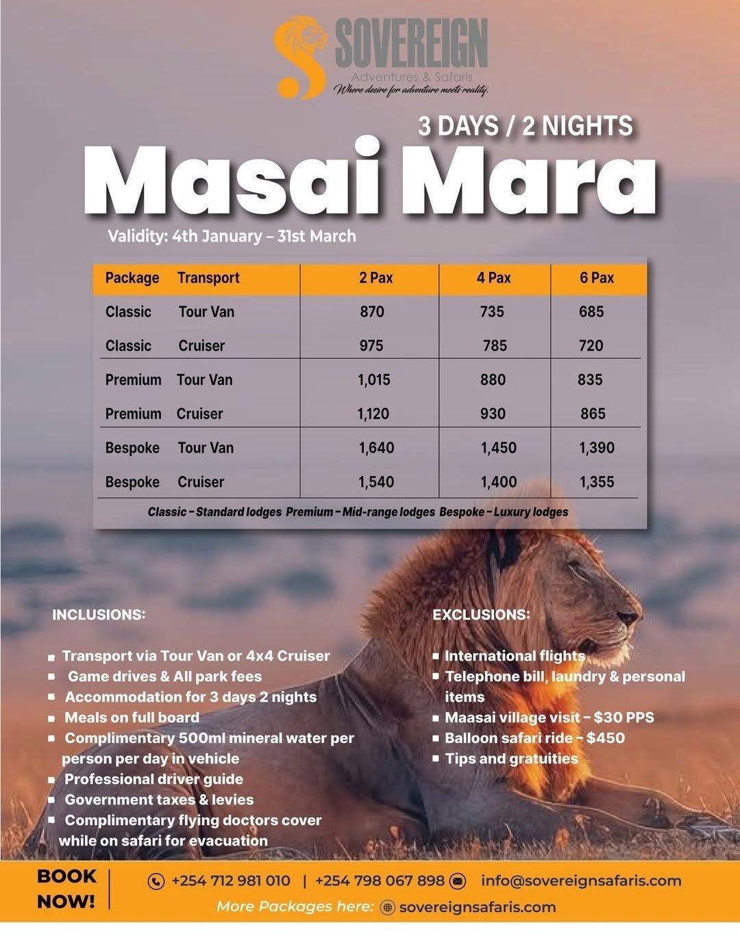 Masaai Mara flyer