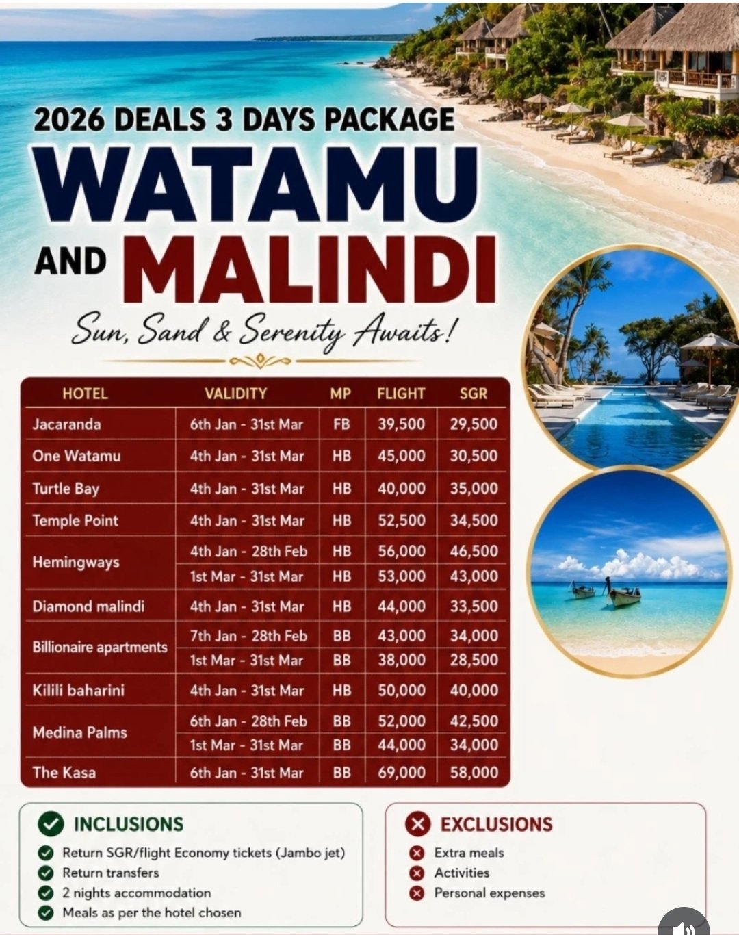Beach holiday flyer