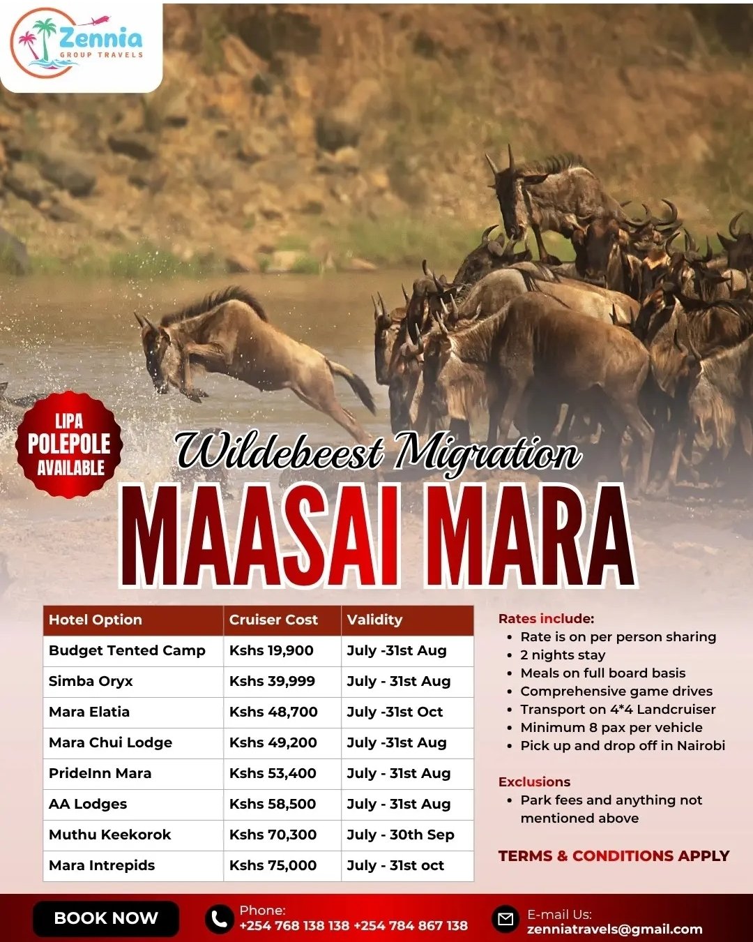 Masaai Mara flyer