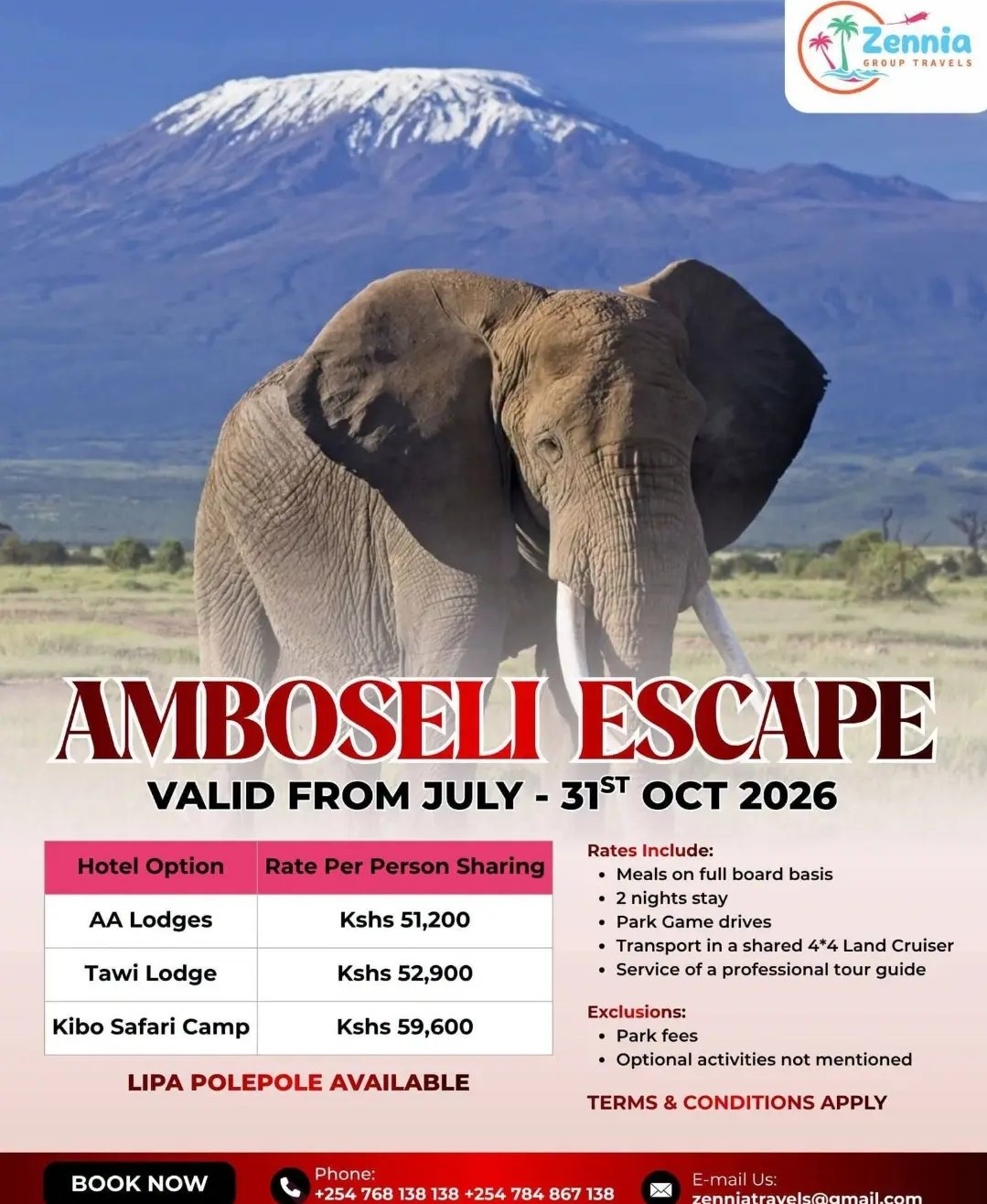 Amboseli park flyer