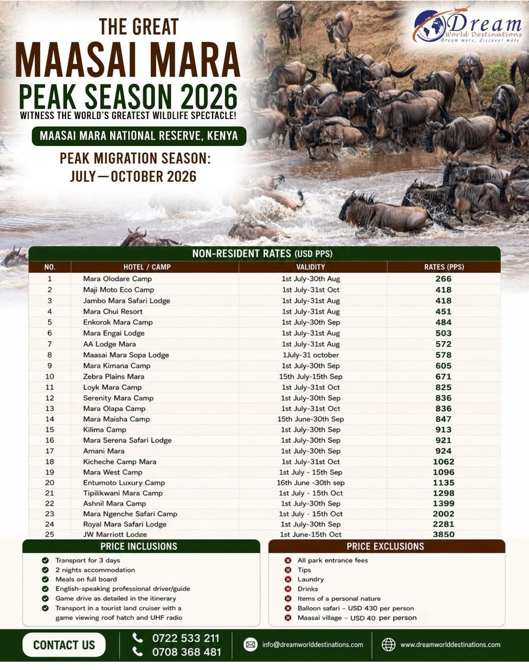 Masaai Mara flyer