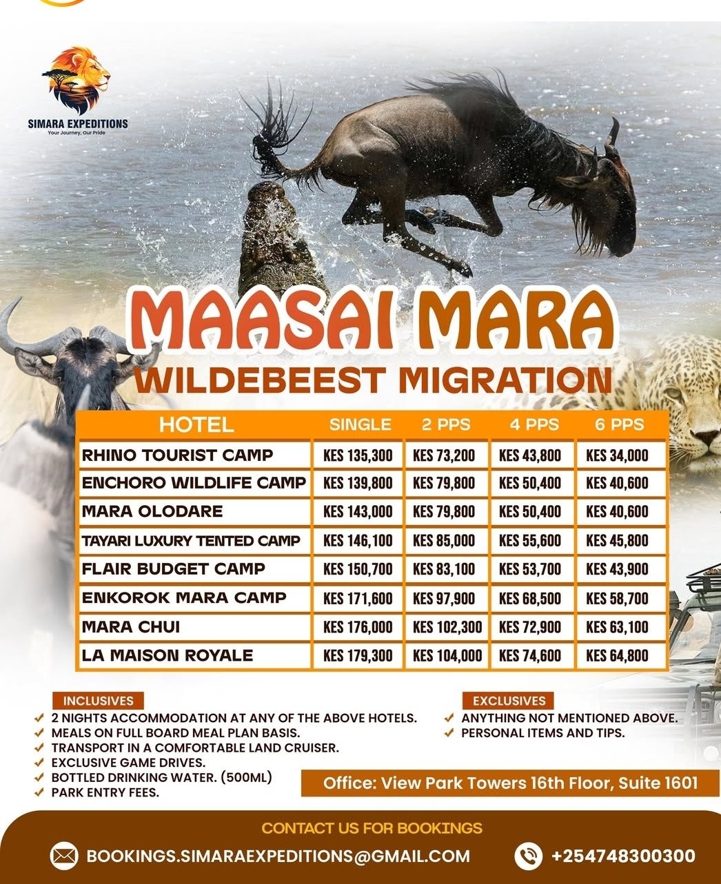 Masaai Mara flyer