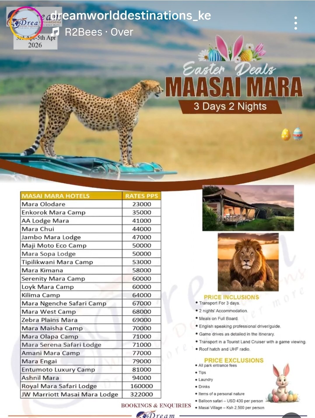 Masaai Mara flyer